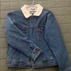 LL Bean Sherpa Lined Denim Jacket